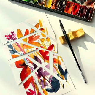 18. Puzzle - Opět záleží na představivosti umělce. #petrahorcickova #watercolourbrush #puzzle #watercolor #akvarel...