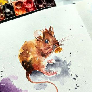 20. Hlad - No kdo by si nedal občas takhle kousek sýra na hlad. #petrahorcickova #watercolourbrush #hlad #watercolor...