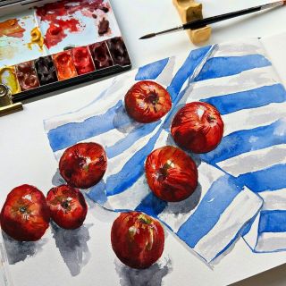 29. Všední - něco z běžného života. #petrahorcickova #watercolourbrush #watercolor #akvarel #aquarelle #czech #artikon...